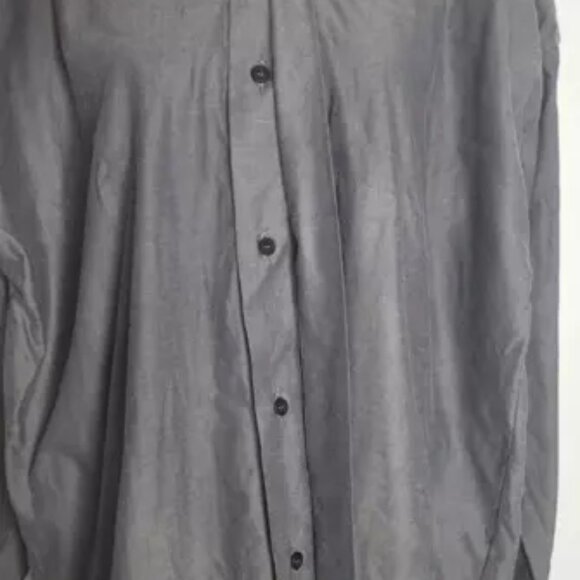 Eskandar Shirt Blouse Sz 1 Gray Long Sleeves Hidden Placket Button Neiman Marcus - Picture 3 of 11